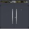 Vdomdoors Metal Double Doors Deux 0729 Gray Graphite Stainless Steel Insert Top Transom Entry Modern Painted DEUX0729DEXD-GRE-W72xH80+14-LH-I - alternate 2