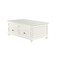 Homeroots 48" White Wood Lift Top Solid Coffee Table With Two Drawers 490742 - alternate 5