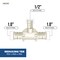Everflow 1'' x 1'' x 1/2'' PEX Barb Reducing Tee Pipe Fitting; Plastic Poly Alloy PPRT1033 - alternate 4