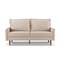 Homeroots 69" Beige Velvet Sofa With Dark Brown Legs 543725 - alternate 4