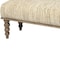 Homeroots 55in Cream and Wood Brown Upholstered Fabric Bench 376176 - alternate 3