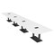Skutchi Designs Rectangle Conference Table With Power, 48 in W, 264 in L, White HAR-REC-48X264-DOU.BK-W960-EBLK - alternate 1