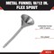 Performance Tool 6 in. Zinc Plated Funnel, 12 in. Flex Spout W219 - alternate 2