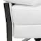 Homeroots 169" White Top Grain Leather Reclining Metal USB Sofa 720352 - alternate 4