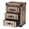 Baxton Studio Naylor Vintage Matte Bronze 3-Drawer Cabinet 250-13872-ZORO - alternate 5