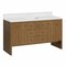 James Martin Vanities Hudson 60" Sgl Vanity, Honey Oak w/ Sgl Hole 3 CM White Zeus Silestone Top and Matching Backsplash 435-V60S-HNO-1WZ - alternate 4