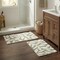 Lavish Home 2PC Bathroom Rug Set 100% Cotton Bath Mats w/ Textured Botanical Leaf Print for Boho Bathroom Decor ST-BATH5-BS - alternate 1