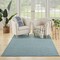 Homeroots 4' X 6' Aqua And Ivory Geometric Indoor Outdoor Area Rug 552710 - alternate 5