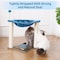 Simple Deluxe Cat Scratching Post for Indoor Cats, Small Cat Tree Tower with Hammock Wooden Interactive Track Bal PTCATTREE18NAY - alternate 4