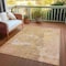 Homeroots 9' X 12' Salmon Abstract Washable Indoor Outdoor Area Rug 607816 - alternate 5