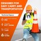 Pyle Traffic Cone Set, PVC, 28 in Height, Fluorescent Orange 12 PK PTCN28X12 - alternate 4