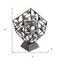 Homeroots 20" Gray Metal Geo Cube Tabletop Sculpture 574053 - alternate 3