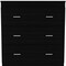 Homeroots 32" Black Three Drawer Dresser 543996 - alternate 8