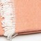 Homeroots 55" X 70" Coral And Ivory Cotton Woven Plush Throw Blanket with Tassels 475709 - alternate 3