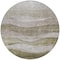 Homeroots 8' Taupe And Beige Round Abstract Washable Indoor Outdoor Area Rug 605003 - alternate 5