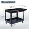Powertec Utility Service Cart, 2 Shelf 550 lb Heavy Duty Rolling Cart with Dual Locking 5" Casters 72414 - alternate 3