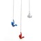 Homeroots Set of Three Blue Red And White Resin Climbing Man Hanging Dimensional Sculpture, 3PK 544459 - alternate 1