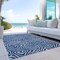 Homeroots 9' X 12' Navy Blue And Ivory Abstract Washable Indoor Outdoor Area Rug 598984 - alternate 3