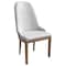 Leisuremod Verisma Collection Modern Wooden Dining Chair in Black Fabric with Light Grey Front VC57BFLGR - alternate 1