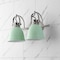 Jonathan Y Phineas 16.25" 2-Light Adjustable Farmhouse Bohemian Iron LED Vanity Light, Mint Green/Nickel JYL1115C - alternate 5