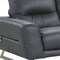 Homeroots 68in Silver Genuine Leather Love Seat 329602 - alternate 2