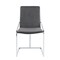 Homeroots Set of Two Gray and Silver Upholstered Velvet And Metal Dining Side Chairs, 2PK 573348 - alternate 1