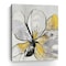 Homeroots 20" Modern Yellow and Black Flower in Bloom Canvas Wall Art 398993 - alternate 5