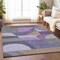 Homeroots 5' X 8' Purple Gray And Beige Geometric Washable Indoor Outdoor Area Rug 616737 - alternate 4