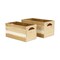 Homeroots Set of Two Brown Water Hyacinth And Solid Wood Basket, 2PK 571507 - alternate 3