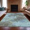 Homeroots 3' X 5' Taupe And Sky Blue Abstract Washable Indoor Outdoor Area Rug 630663 - alternate 5