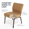 Flash Furniture Caramel Fabric Church Chair, PK4 4-FD-CH0221-4-CV-BN-BAS-GG - alternate 6