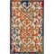 Homeroots 3' X 4' Navy Blue Beige Green Orange And Red Trellis Indoor Outdoor Area Rug 546790 - alternate 1