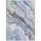 Homeroots 8' X 10' Blue And Silver Abstract Washable Indoor Outdoor Area Rug 618421 - alternate 3