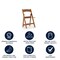 Flash Furniture HERCULES Chestnut Indoor/Outdoor Lightweight Wood Look Resin Folding Event Chair with Slatted Seat LE-L-1-CHSNT-SLAT-GG - alternate 5
