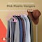 Campior Pink Plastic Hangers, Heavy-Duty Plastic Hangers Slim and Space-Saving Hangers, 5PK CMPPLH5PK - alternate 4