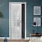 Sartodoors Slab Barn Door Panel Frosted Glass 12 Lites, Felicia 3312 White Silk, Sturdy Finished Doors, Pock FELICIA3312S-WS-1896 - alternate 4
