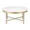 Homeroots 36" White And Gold Genuine Marble And Steel Round Coffee Table 565096 - alternate 6