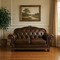 Homeroots 70in Espresso Faux Leather And Black Nailhead Love Seat 515738 - alternate 4