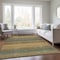 Homeroots 9' X 12' Wheat Brown And Teal Blue Striped Washable Indoor Outdoor Area Rug 614855 - alternate 4