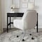 Martha Stewart Clara Upholstered Office Chair in Bedford Gray/Polished Nickel CH-240231-1-GY-MS - alternate 7