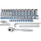 Neiko 0.375 in Drive CrV Steel Metric Socket Set with 90-Tooth Quick Release Ratchet, 43-Pieces 02512A - alternate 3