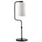 Homeroots 24" Black Metal Table Lamp With White Cylinder Shade 524422 - alternate 1