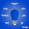 Bulbrite 25-Watt Equivalent Ceramic Blue Color S14 Weatherproof Outdoor E26 Medium Base LED Light Bulb, 10PK 862322 - alternate 3