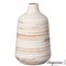 Uniquewise 11in Whitewashed Boho Bottle-neck Decorative Pottery Flower Vase for Faux Florals and Home Decor QI004794 - alternate 1