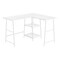 Homeroots 47" White Wood and Metal Corner Trestle Computer Desk 489994 - alternate 4