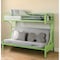 Homeroots 78" X 41" X 65" Twin Over Full Green Metal Tube Futon Bunk Bed 286585 - alternate 4