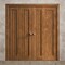 Sartodoors Sliding Closet Double Bi-fold Doors 96 x 96 inches, Ego 5006 Cognac Oak Veneer, Sturdy Tracks Mold EGO5006DBF-DKO-96x96 (4* 24x96) - alternate 3