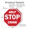 Signmission Help Stop Crime, 10 inch X 10 inch, Plastic Sign, 2PK OC-P-2PACK-10-72 - alternate 4