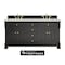 James Martin Vanities Brookfield 72 in. Double Vanity, Black Onyx w/ 3 CM Victorian Silver Silestone Top 547-V72-BKO-FVSL - alternate 1