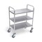 Luxor Stainless Steel Cart with Three Shelves, 37"H L100S3 - alternate 1